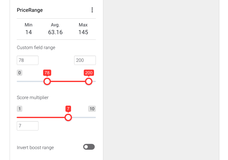 Picture of the Custom fields boost editor.